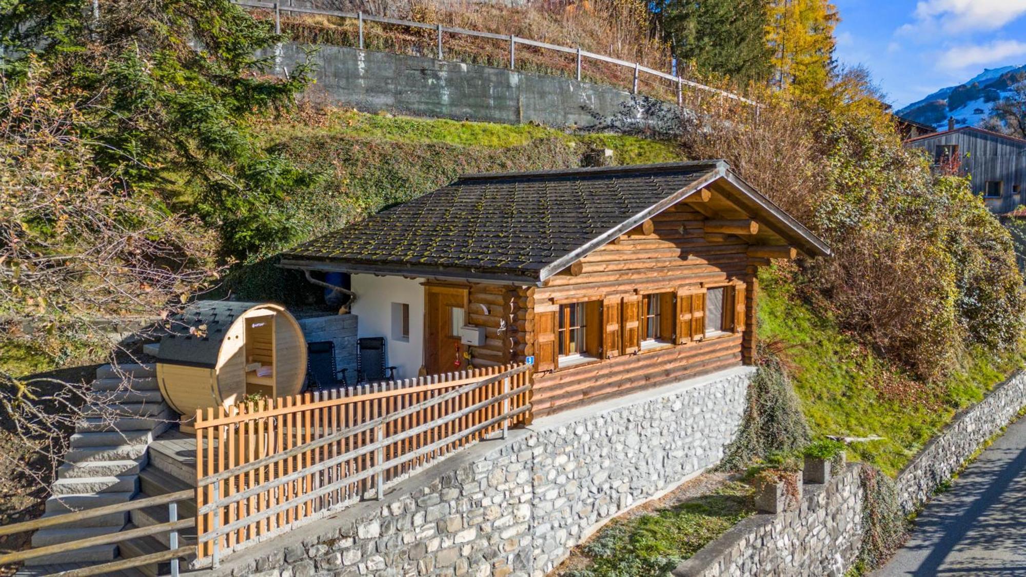 Gemuetliches Chalet Mit Privater Sauna Und Schoener Aussicht Küblis Buitenkant foto